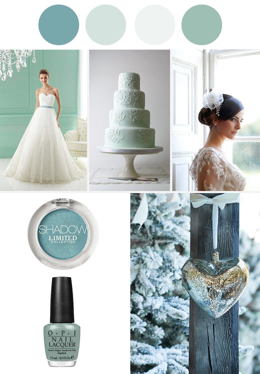 teal and white
