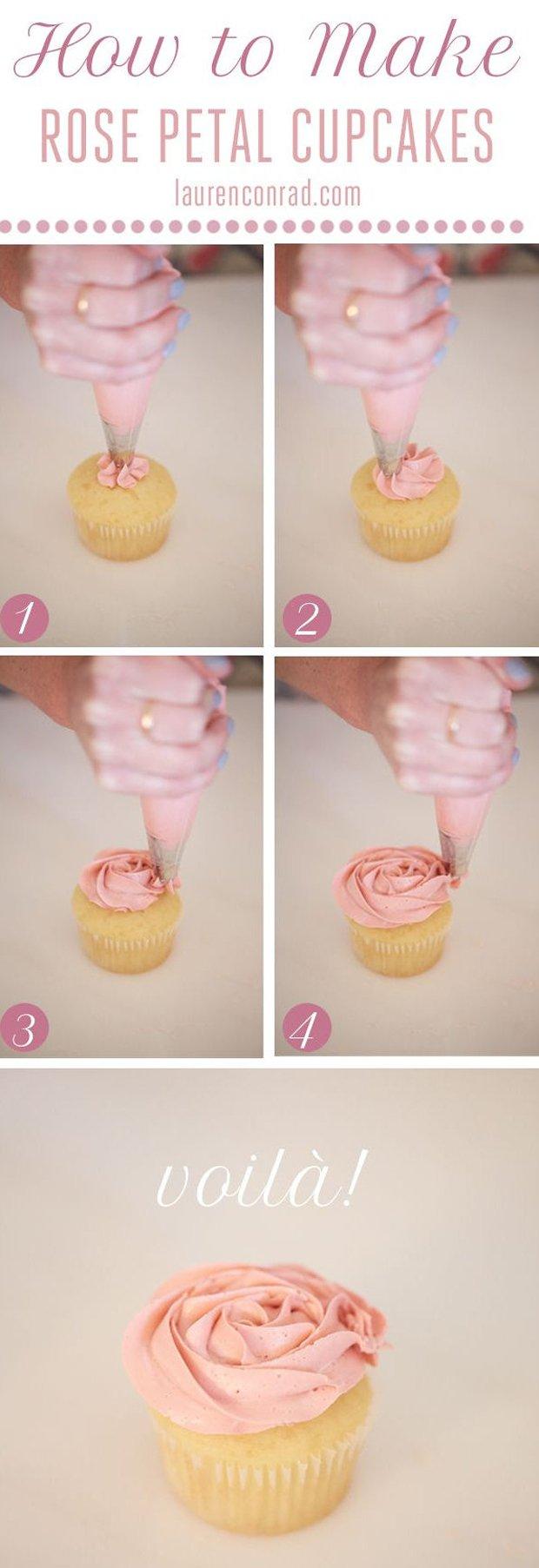 Homemade Rose Cupcakes