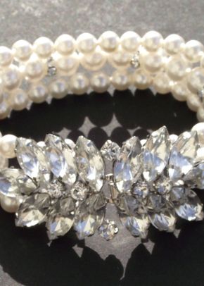 Pearl and rhinestone bracelet, Jules Bridal Jewellery