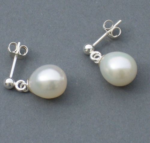 Natural pearl earrings, Jules Bridal Jewellery