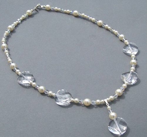 Swarovski crystal and sterling silver necklace, Jules Bridal Jewellery