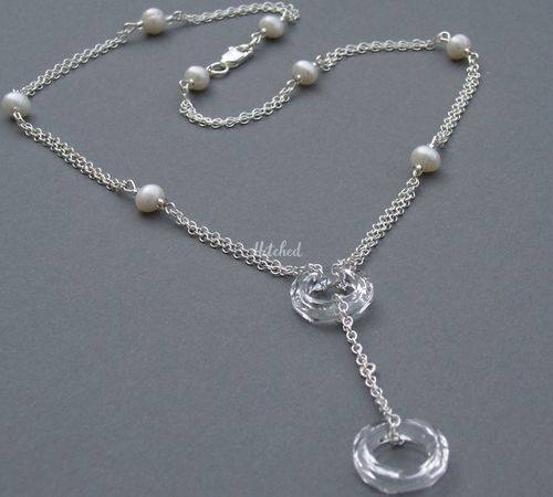 Swarovski crystal with pearl necklace, Jules Bridal Jewellery