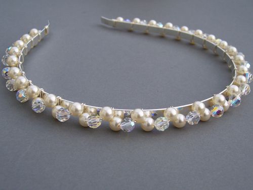 Swarovski pearl and crystal hairband, Jules Bridal Jewellery