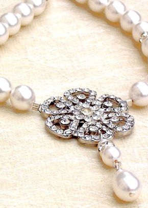 Vintage style rhinestone and pearl necklace, Jules Bridal Jewellery