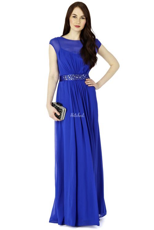 Lori Lee Maxi Dress Cobalt Blue Bridesmaid Dress From Coast Bridesmaid Hitchedie 4148