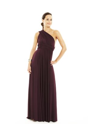Classic Ballgown One Shoulder - Aubergine, twobirds Bridesmaid