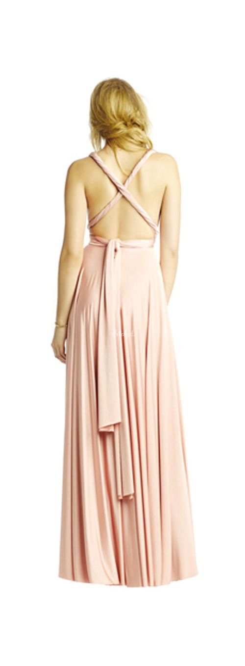 Classic Grecian Twist - Blush (back), twobirds Bridesmaid