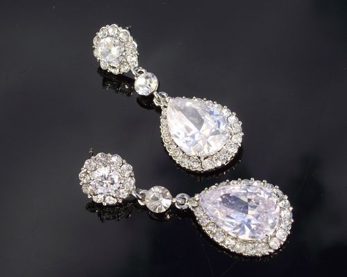 Maisy Teardrop Earrings, Jules Bridal Jewellery