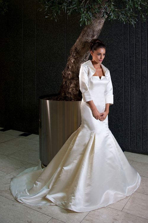 Audrey with Bolero - Red Carpet, Ivory & Co Bridal