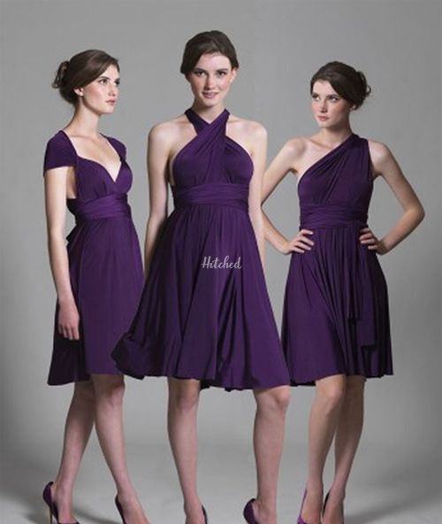 Knee Length Purple - Three, In One Clothing
