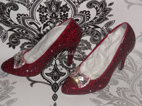 Stiletto Crystal Ruby Slippers, Charlie Co Shoes