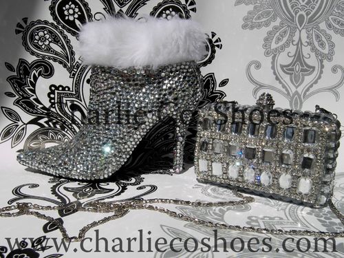 Winter Wonderland Boots and Clutch set, Charlie Co Shoes