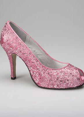 Crystal Peep Toe - Hot Pink, Crystal Couture