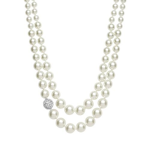 Double Row Pearl Necklace, Jon Richard Jewellery