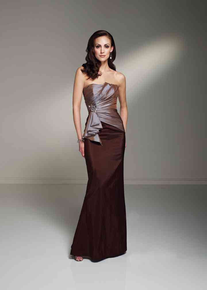 wedding chocolate brown dress,