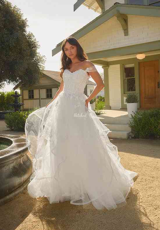 how to dress retro 90s Size 14 Casablanca BL463-2 Liana Ivory/Ivory Gown main image 0
