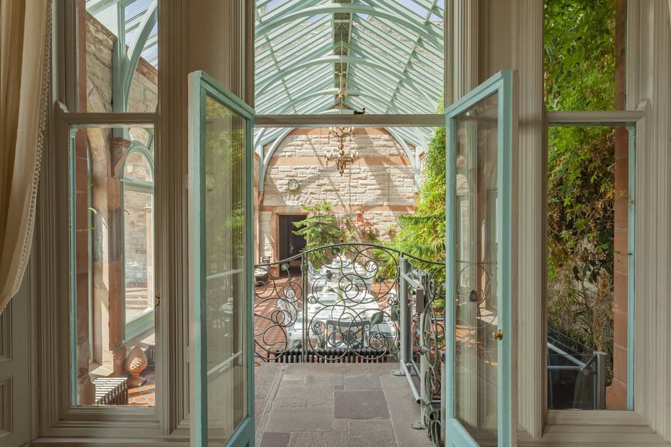 Entrance to the conservatory
