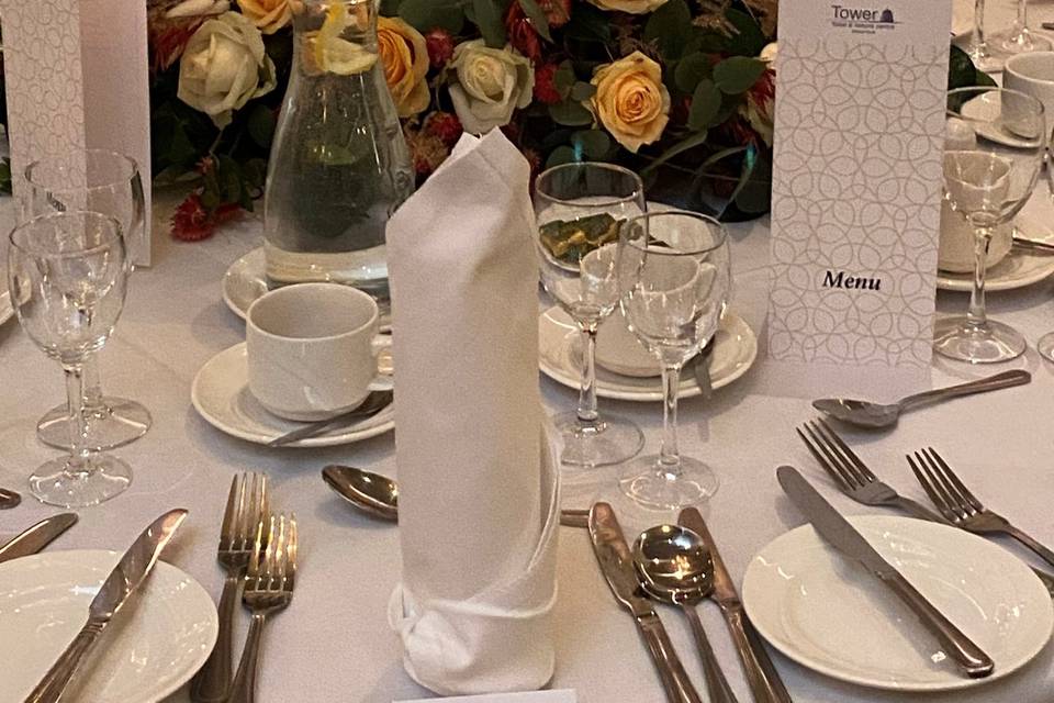 Wedding Top Table with flowers