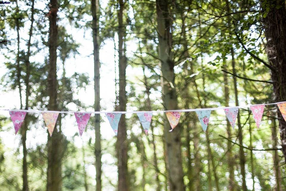 Balloon fun in the forest