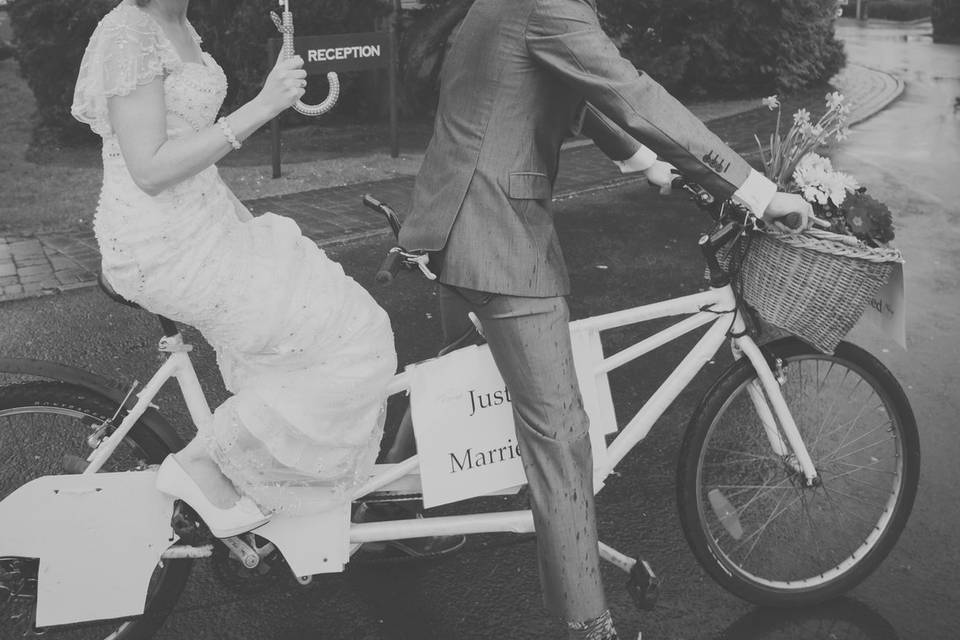 Bride and Groom having fun in the grounds!