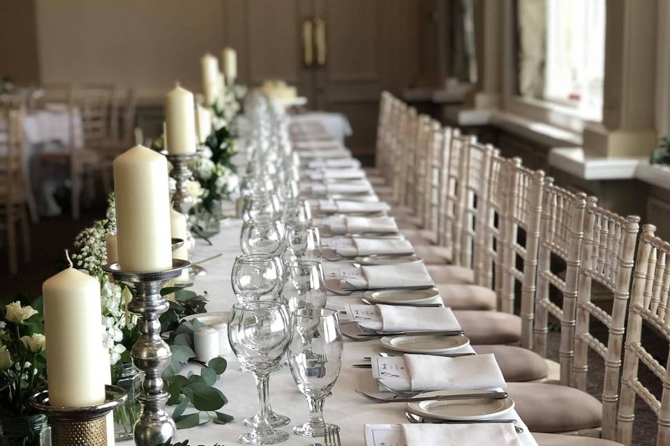 Wedding table settings