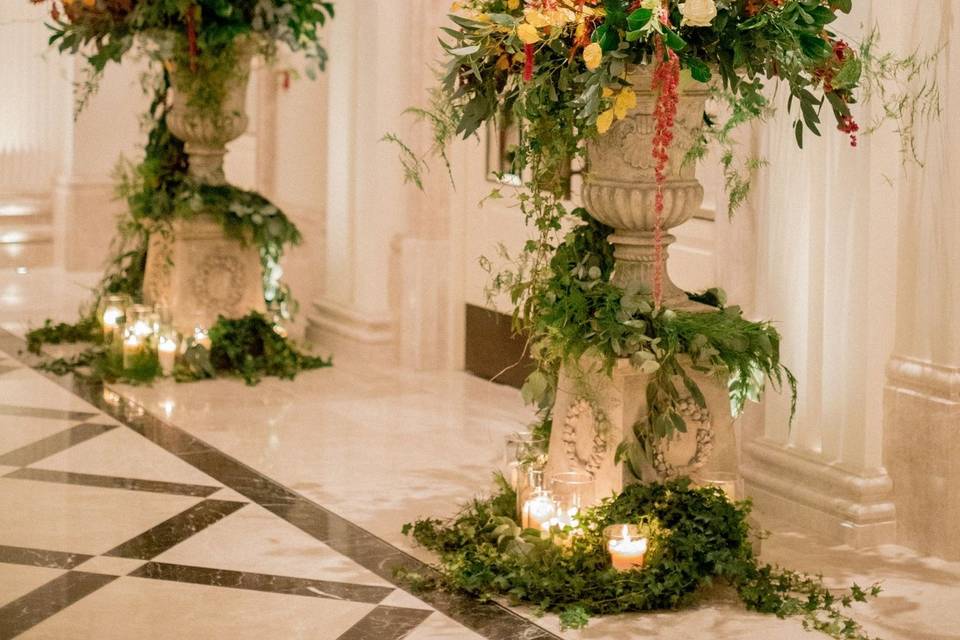 Memorable floral entrance