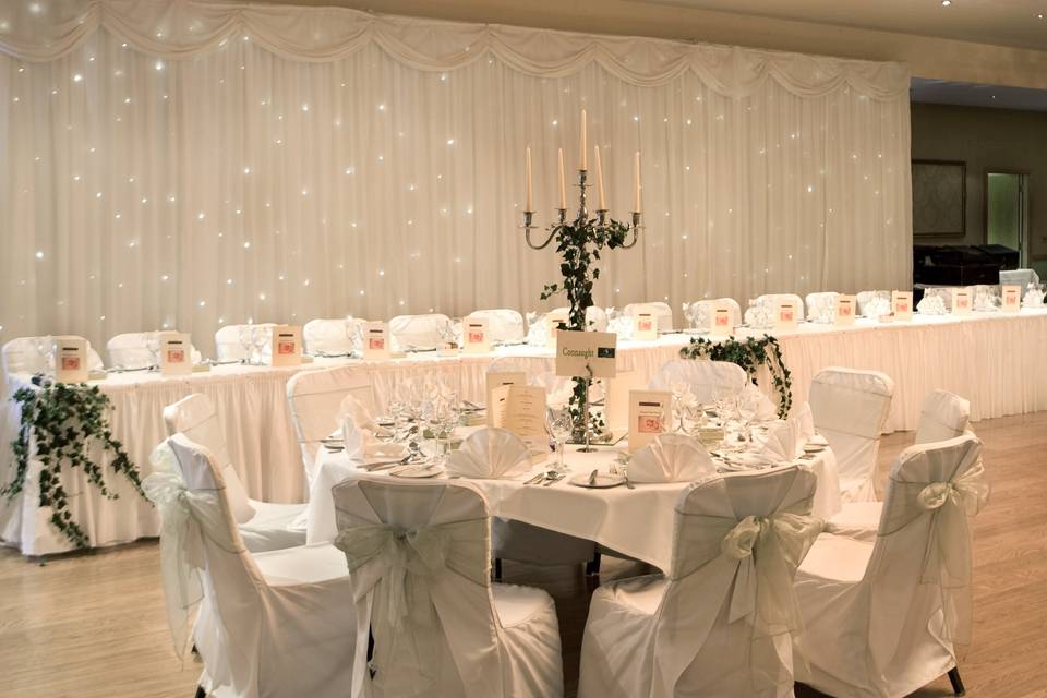 'Poppyfield Suite' Wedding Room Set Up