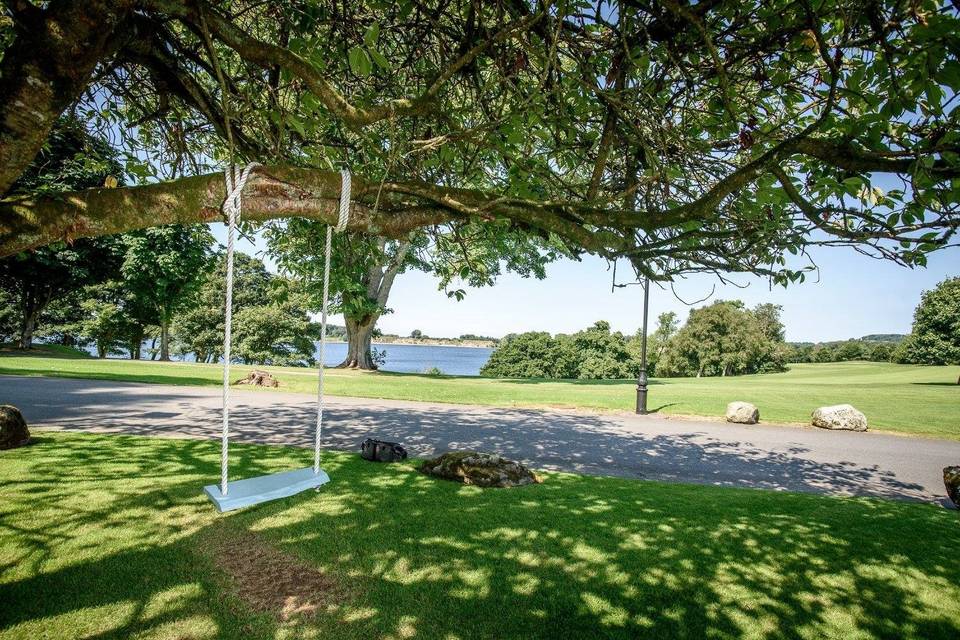 Swing overlooking the Blessington Lakes