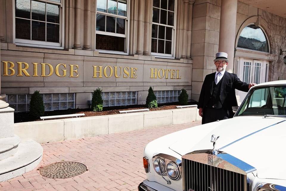 Chauffeur-driven wedding car