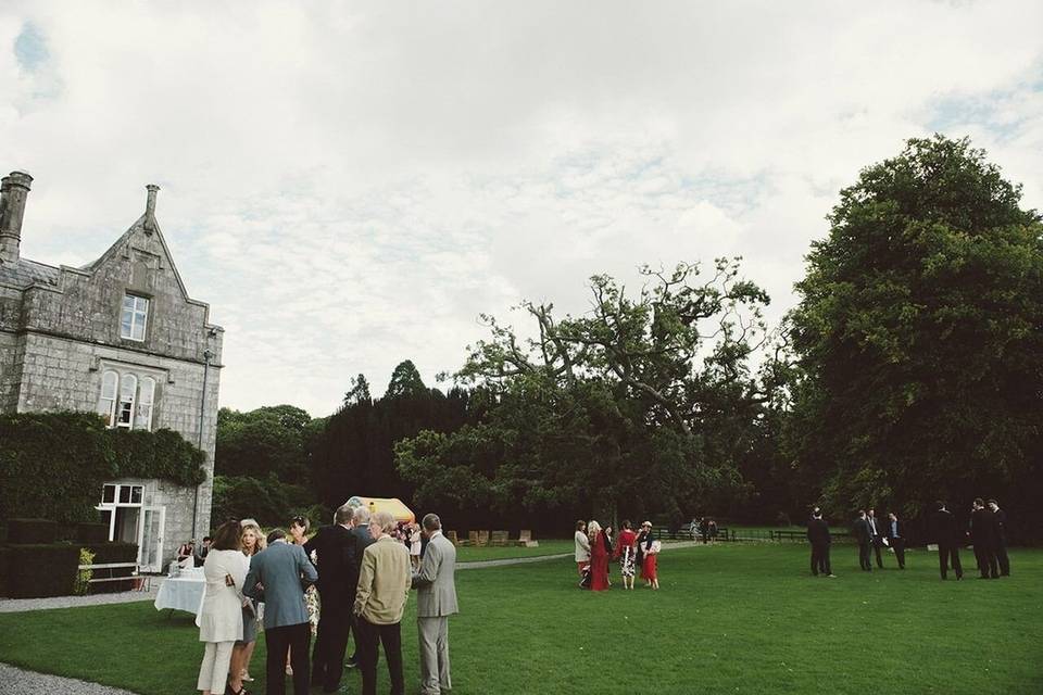 Gathering on the lawn