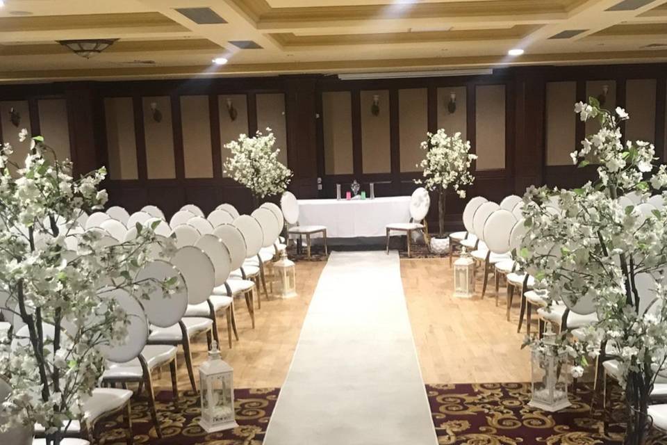 Wedding ceremony setup