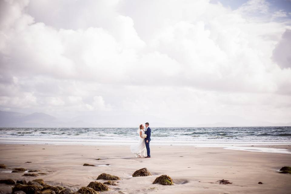 Wedding couple on the beach