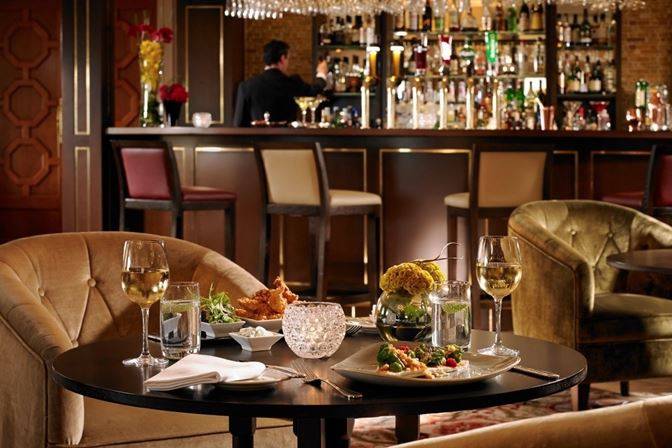 Luxurious hotel bar and lounge at Knockranny House Hotel