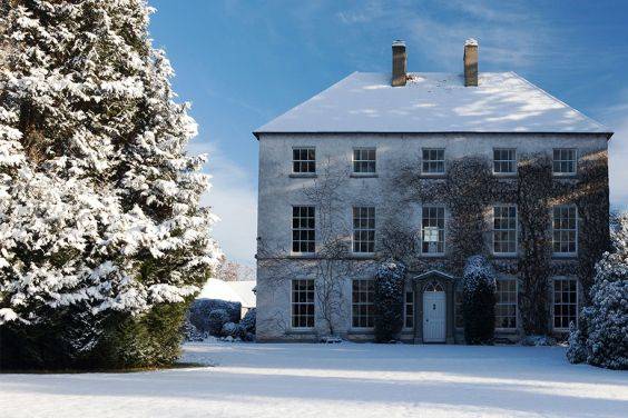 Newforge House covered in snow