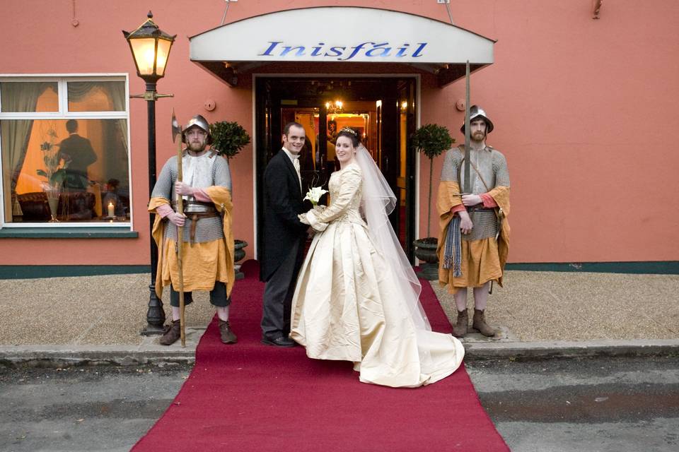 Red Carpet Wedding Entrance