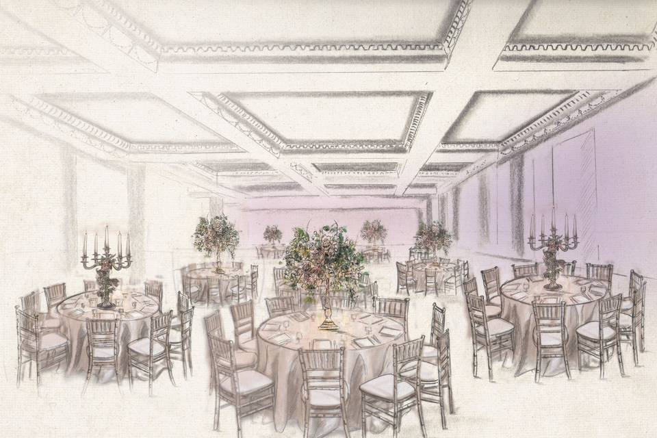 Drawing of Ballroom