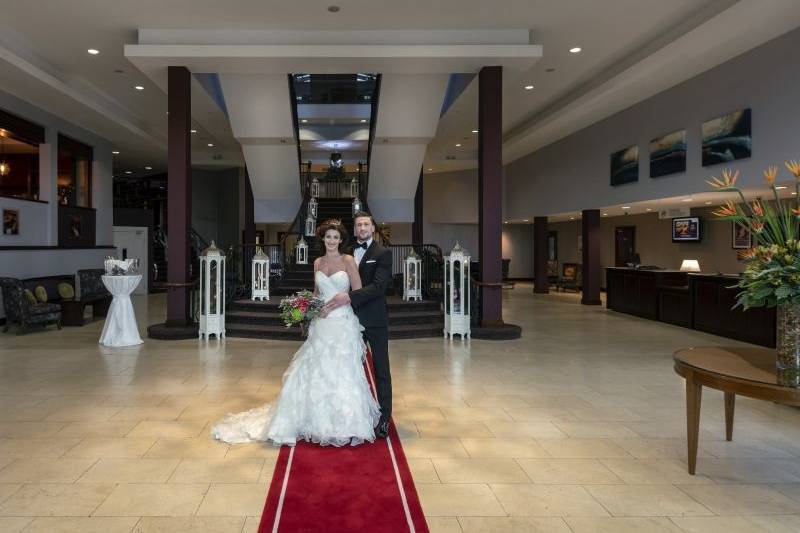 Couple in the lobby