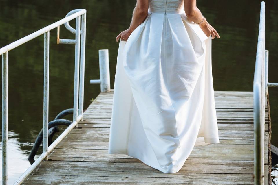 Real Bride on Pier at Innishannon House
