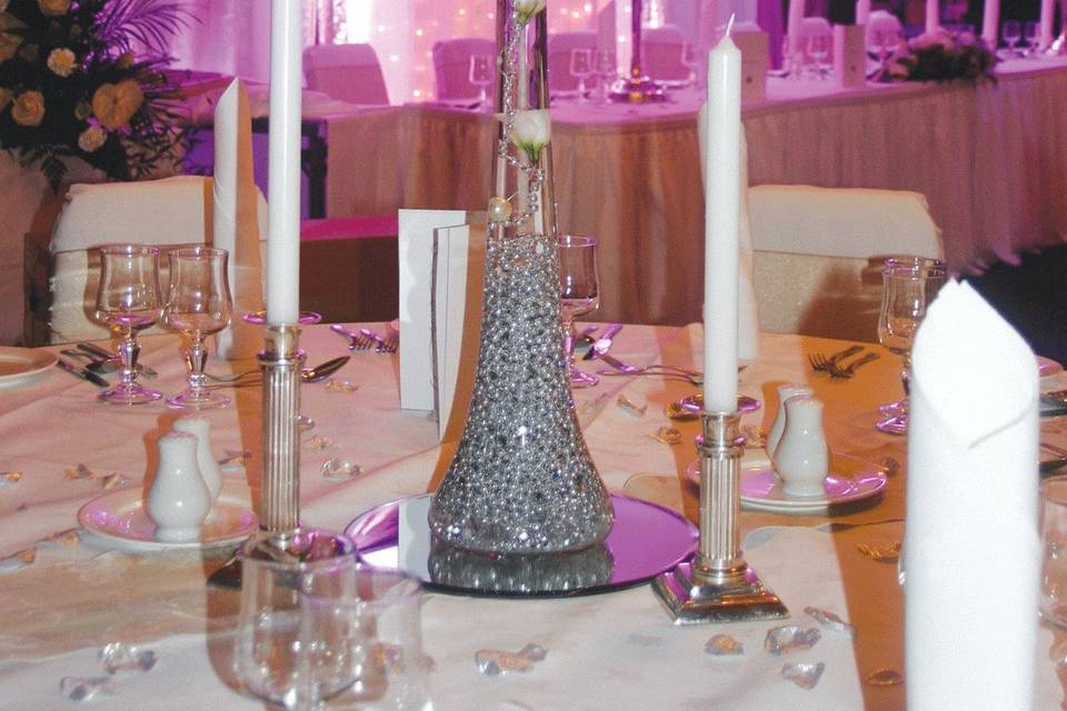 Silver centre pieces