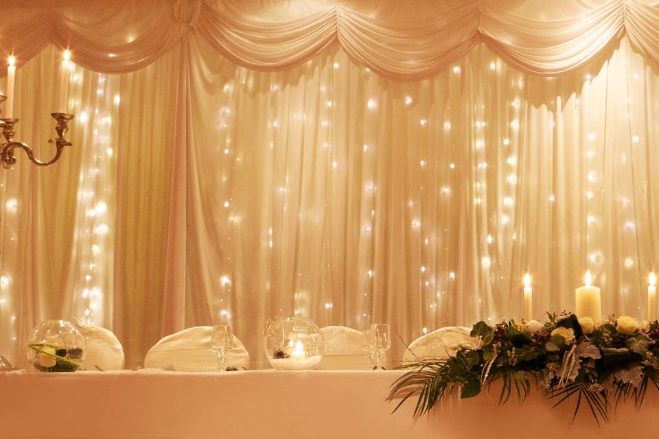 Twinkle light backdrop