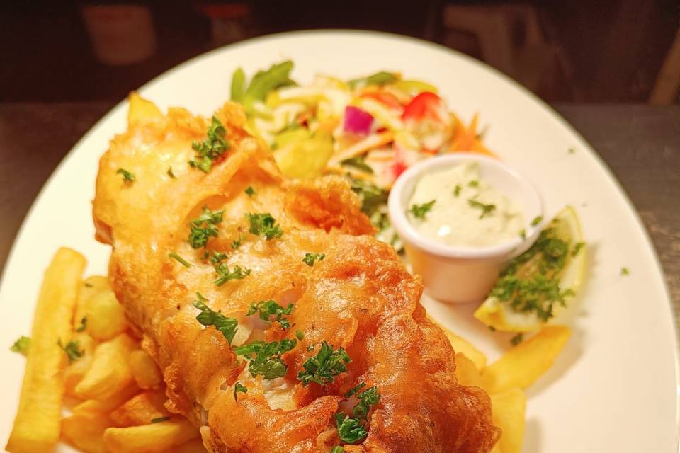 Fish and chips for dinner