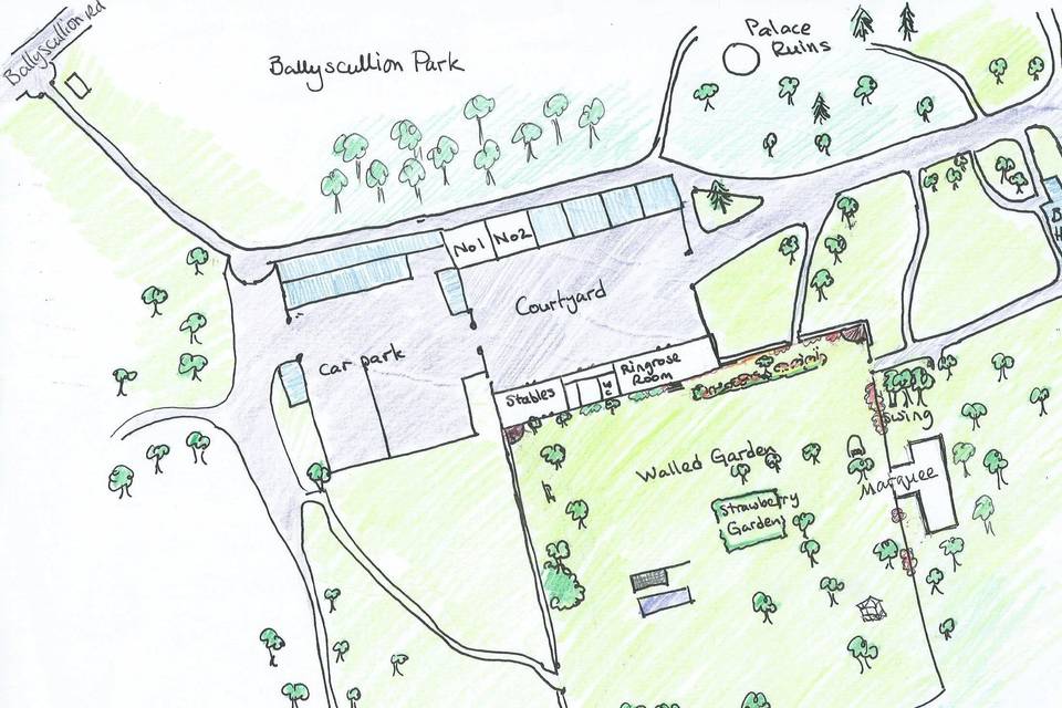 Plan of the wedding venue