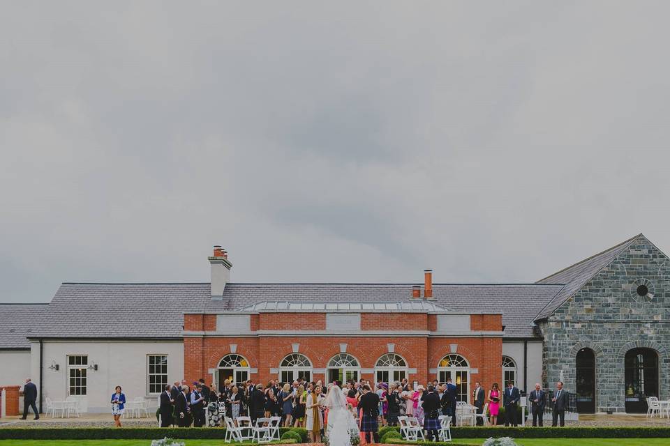 Drinks reception in The Walled Garden