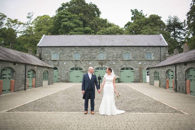 Bride & Groom in The Stable Yard