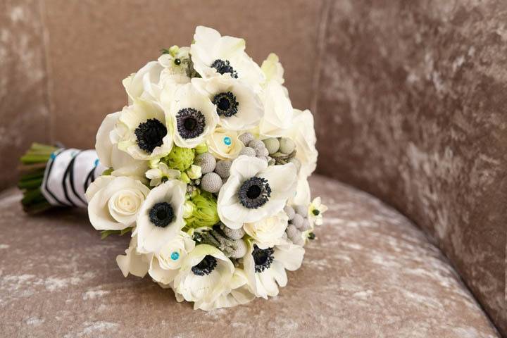 Anemone, Rose and Brunia Bouquet