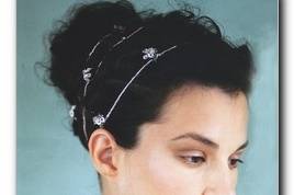 Grecian style wrap headpiece