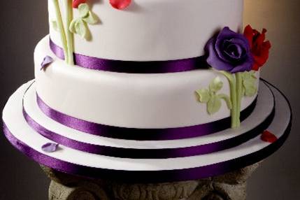 Purple 3-tier cake