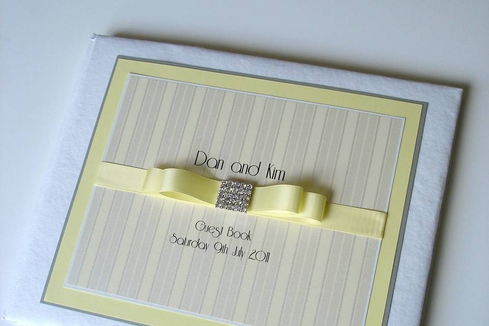 Lemon Yellow Guest Book