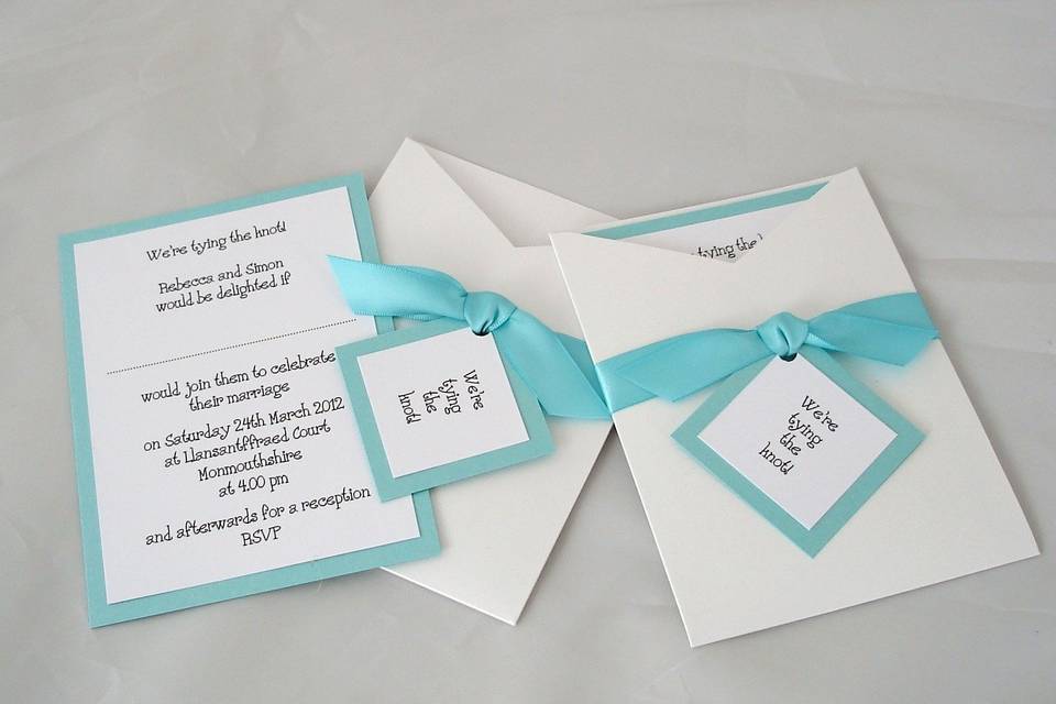 Bardot Invitations Tiffany Blue