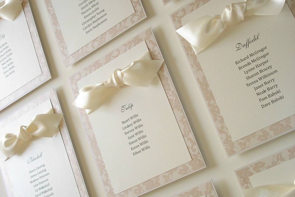 Ivory Lace Table Plan